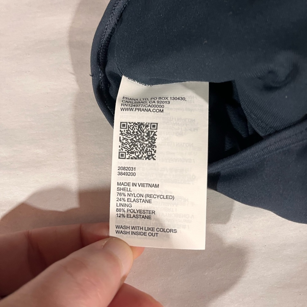 Prana NEW Luxara Racerback Bra in Stormy Night XL - Picture 4 of 9